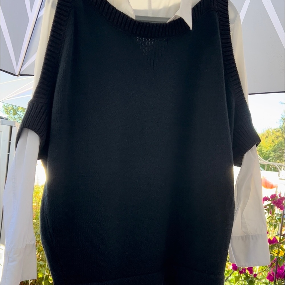 Theory Knitted Oversized Sweater-Vest